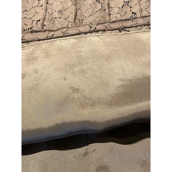 Vintage Brown Lace Lined A-line Skirt Felicia & Company Women’s Size 10 - Picture 6 of 7